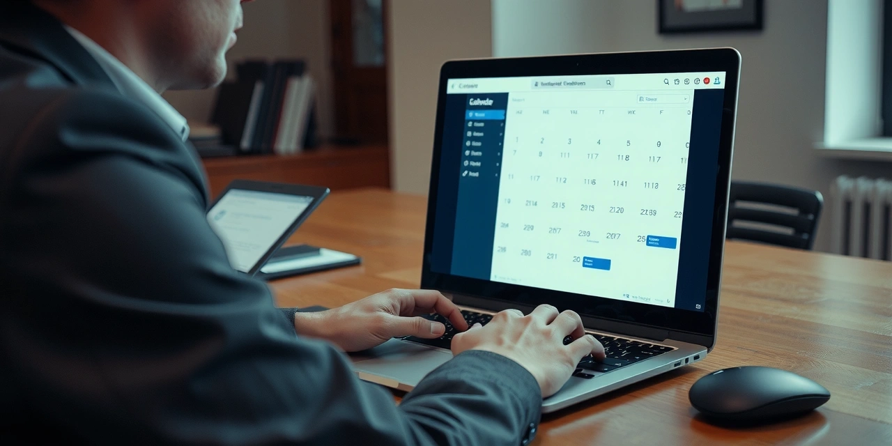 Utilisateur sur ordinateur pour réservation
